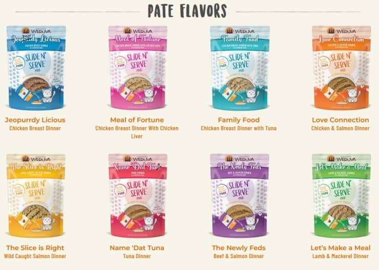 Weruva pate flavors 